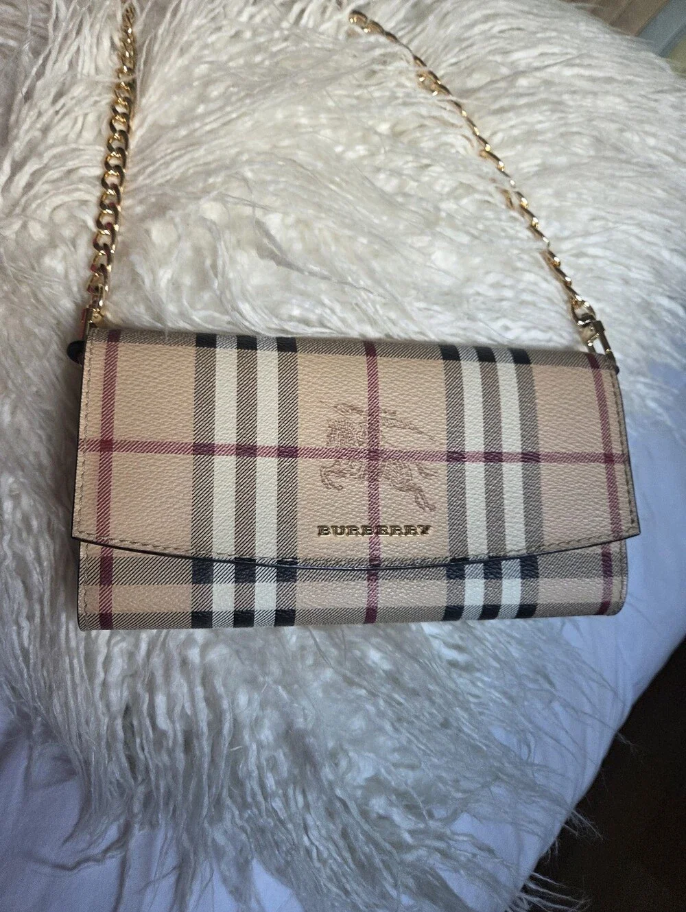 Burberry Haymarket Check Wallet EUC